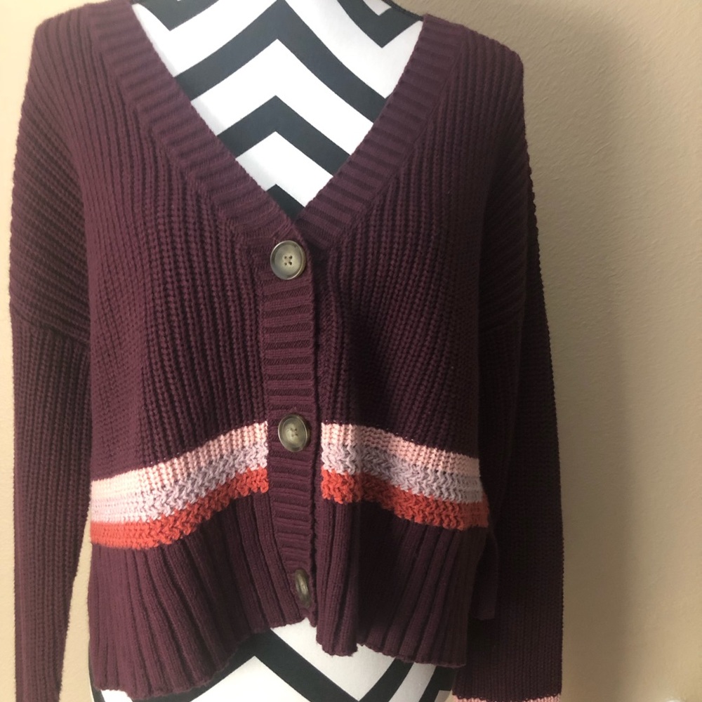 Aeropostale Burgundy Sweater Sz L
